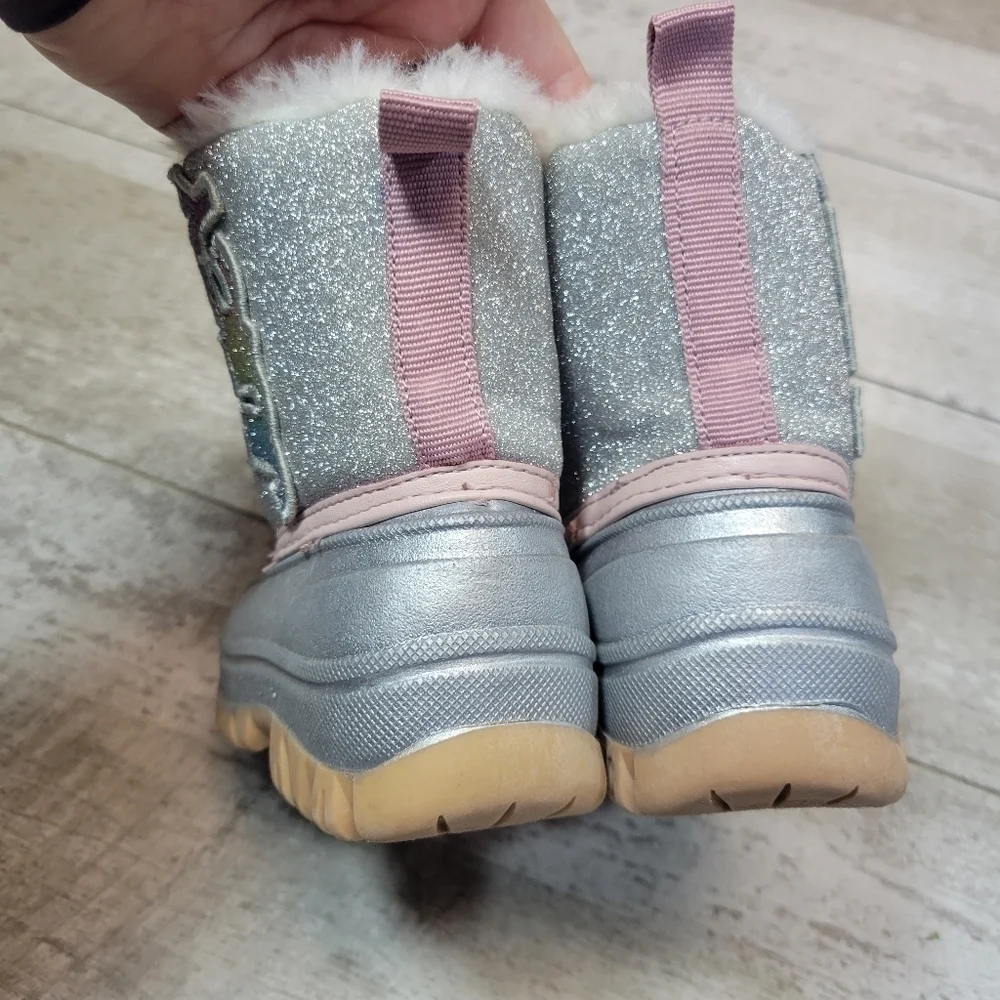 JUICY COUTURE Little Girls Glitter Sparkly Snow Duck Boots Water Resistant